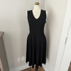 Club Monaco Black v-neck Midi Dress